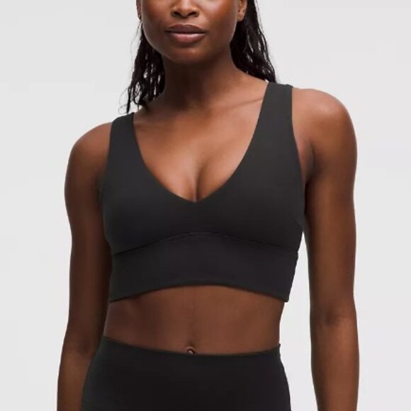✨ NWT Lululemon Align V‑Neck Bra — Black, Size 12 (CD Cup) - Picture 1 of 2